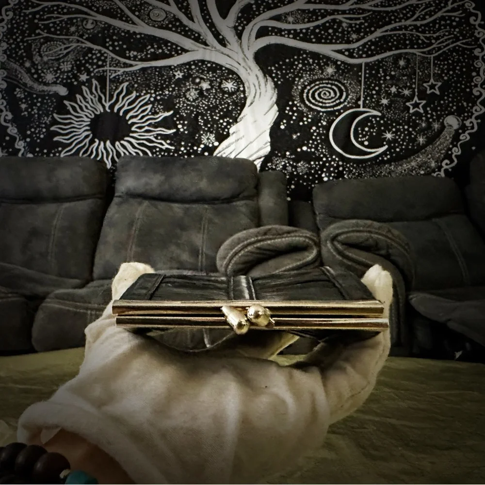 Vintage 1950 Eel Skin Kiss Closure coin purse - Picture 15 of 15